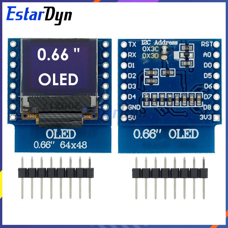 Wemos D1 - ЖК-дисплей с OLED-экраном 0,66 дюйма, совместимый