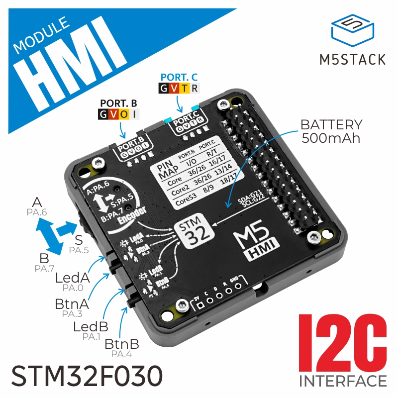 M5Stack Core2 - Официальный модуль HMI M5Stack с энкодером