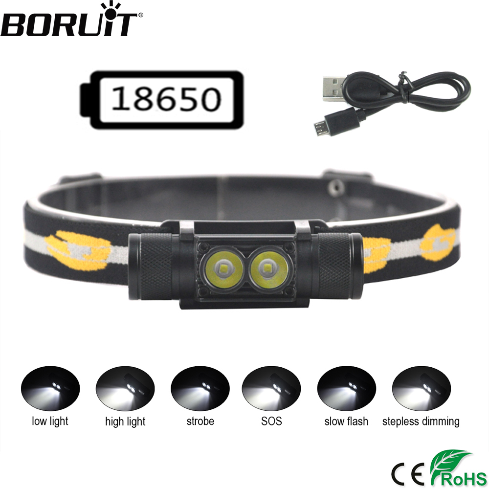 Lolin D32 - BORUiT D25 двойной светодиодный мини-налобный фонарь