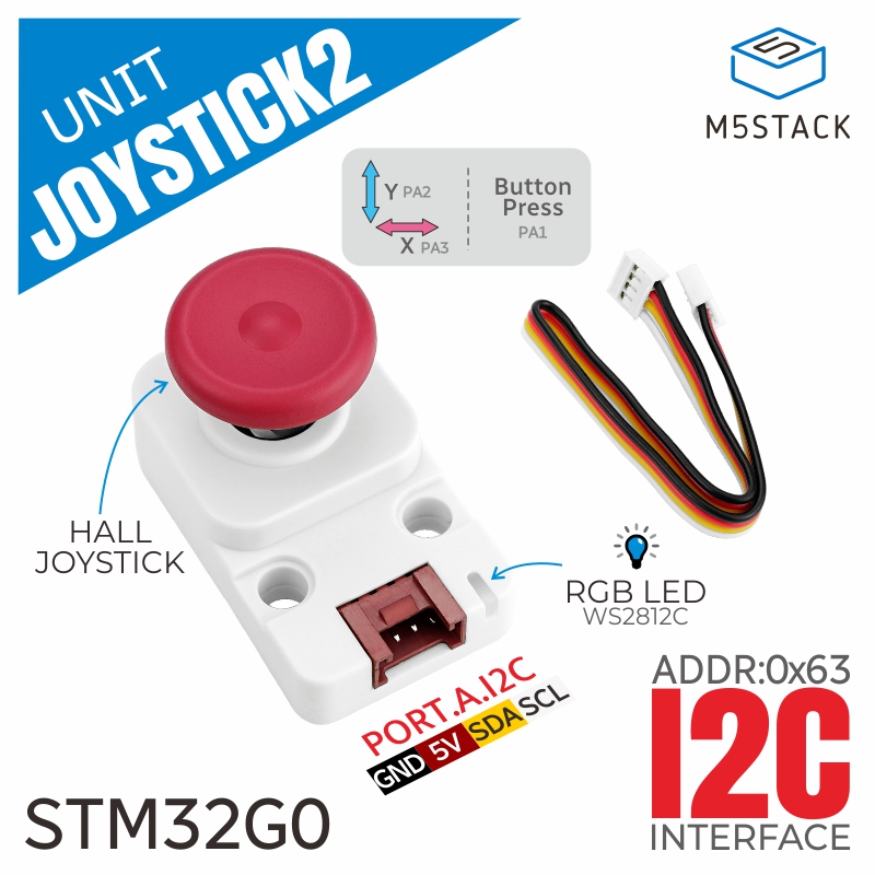 M5Stack Core2 - Официальный джойстик M5Stack I2c (2 (STM32G030)
