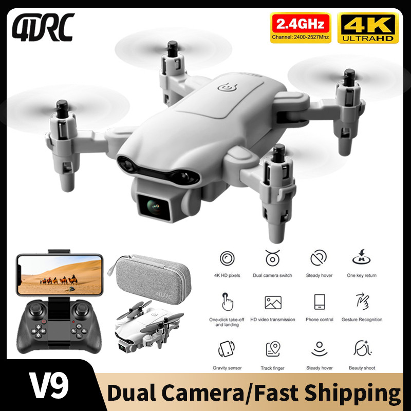 D1 Mini Pro - Мини-Квадрокоптер V9 с широкоугольной камерой 4k