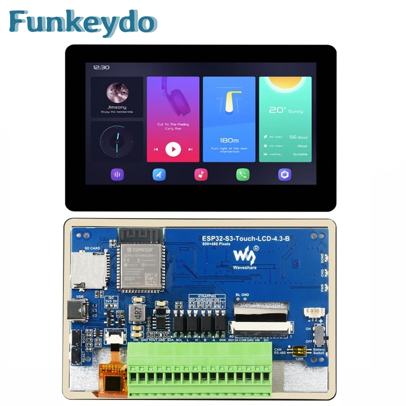 Lolin S3 - Waveshare ESP32-S3 4,3-дюймовый IPS сенсорный ЖК-дисплей