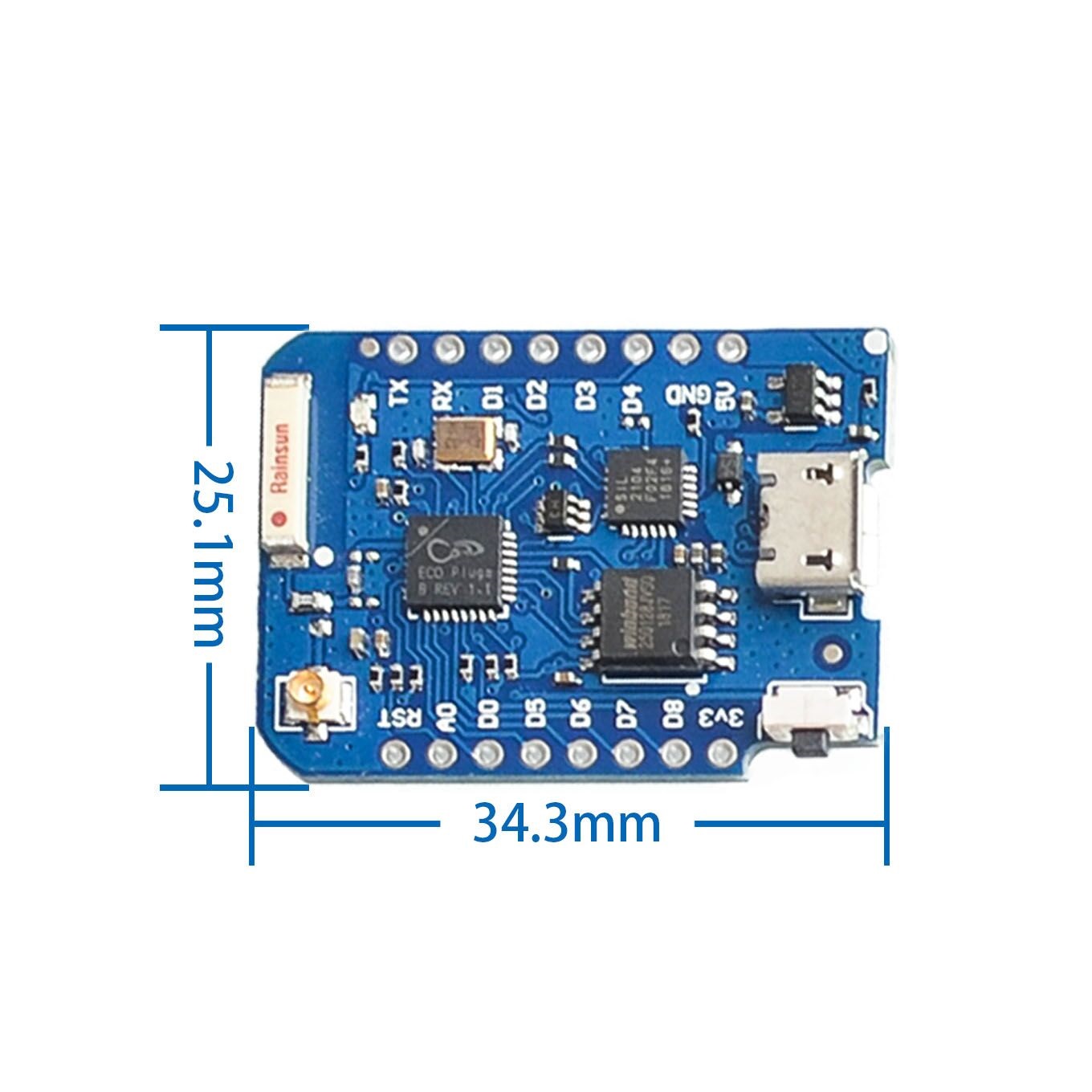 WEMOS D1 Mini Pro 4M 16M байт  – обзор и цена Wemos D1