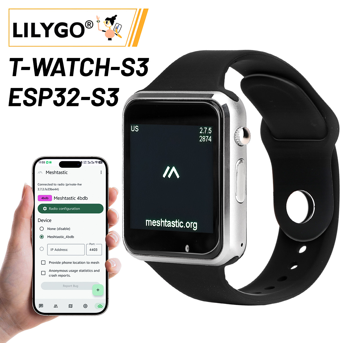 LILYGO T Watch S3 Lora Местурс – обзор и цена Ttgo T Watch