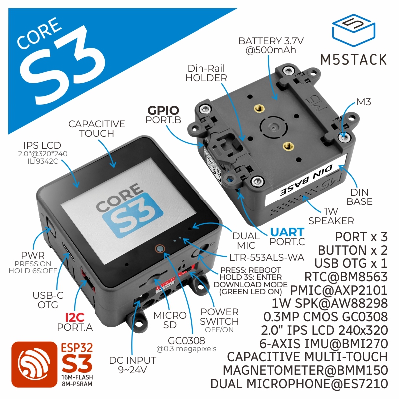 Официальный M5Stack ESP32-S3,  – обзор и цена M5Stack Core2